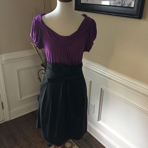 BCBGMaxAzria Dresses & Skirts - BCBG MaxAzria Mixed Media Dress Sz L